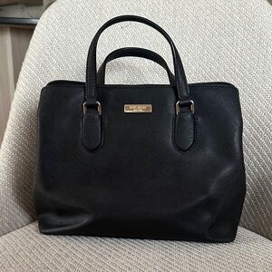Kate Spade | Laurel Way Evangeline - Black Brushed Leather Satchel